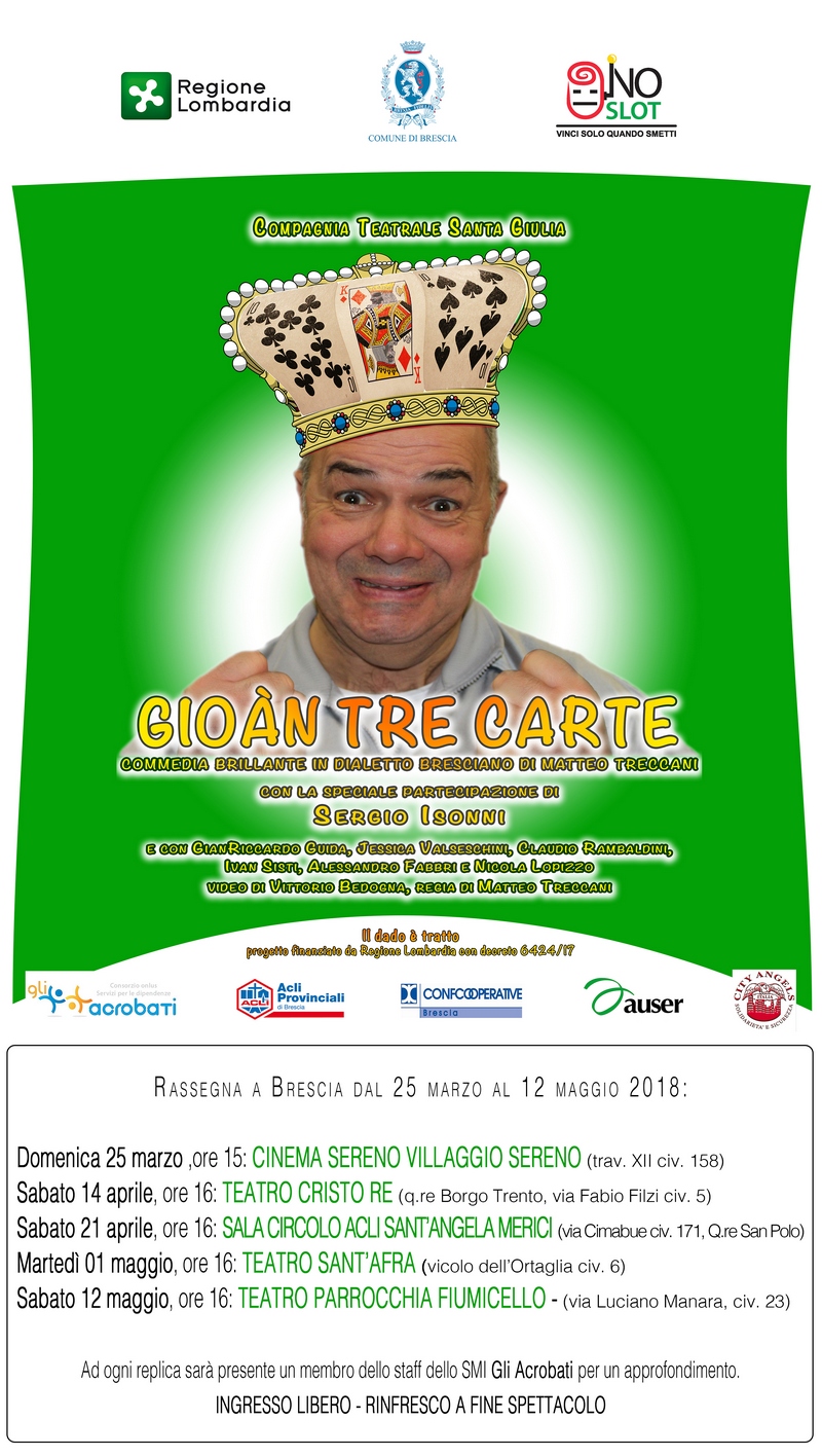 “Gioàn Tre Carte”: il gioco d’azzardo a teatro