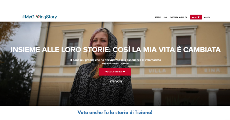 Leggi e Vota la «storia di dono» di Tiziano