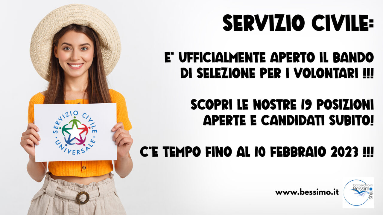 Servizio Civile: il bando per iscriversi è aperto!
