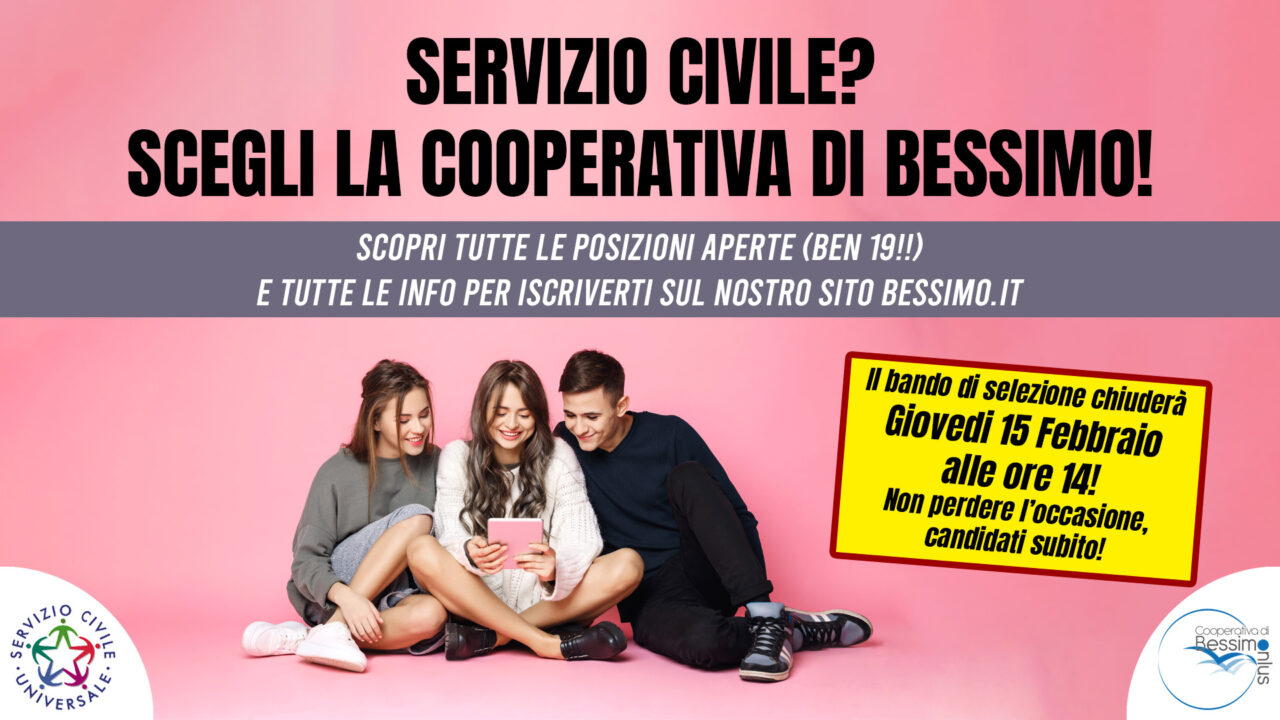 Servizio civile? Scegli Cooperativa di Bessimo!