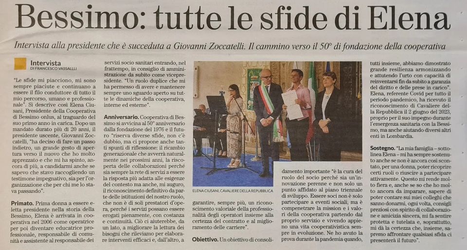 Il primo anno da Presidente